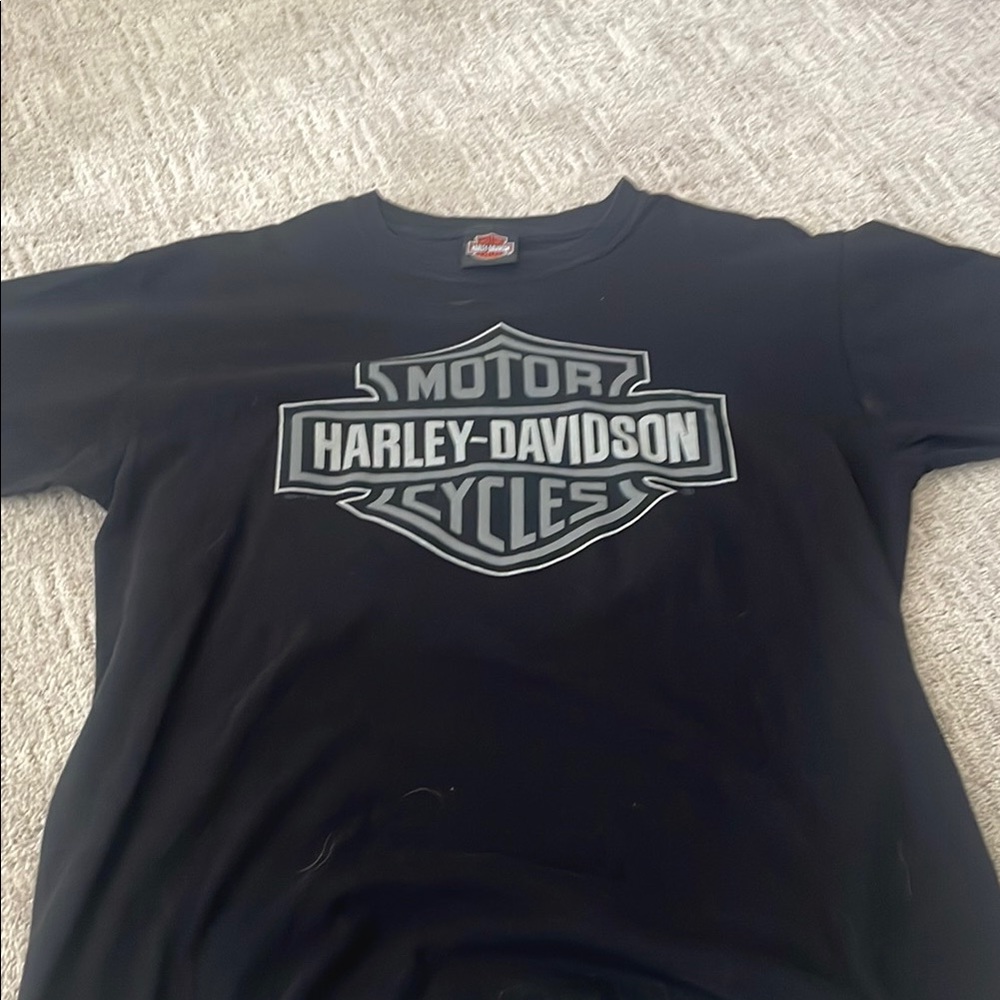 Harley-Davidson Black Short Sleeve Tee Iconic Design